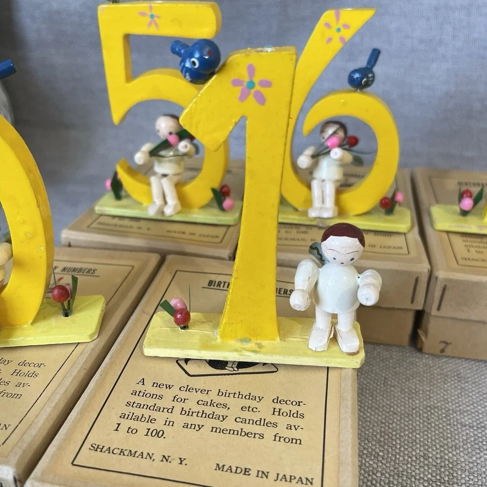 Vintage Shackman Birthday Number Lot Made In Japan Party Supplies